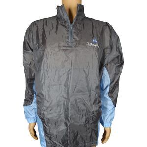 Disney‎ Parks WDW Disney World Land Blue/Gray Packable Windbreaker Jacket Sz M/L